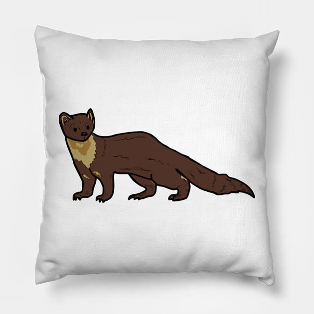 Pine Marten - Cat Crainn - Irish Wildlife Pillow by Melty Shirts