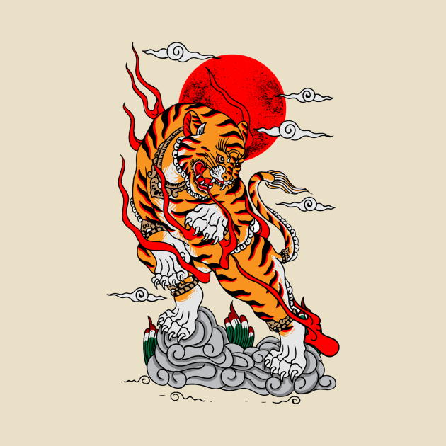 Japanese Tiger Print by info@dopositive.co.uk