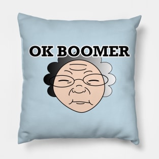 Ok boomer funny old person drawing design Pillow