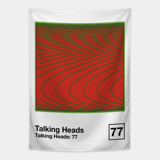 Talking Heads 77 / Minimalist Style Graphic Artwork Design Tapestry by saudade