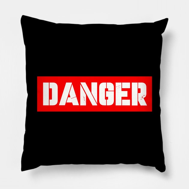 DANGER Pillow by gustavoscameli