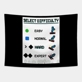 Ski Pixel Art - Select Difficulty Piste Ratings Tapestry