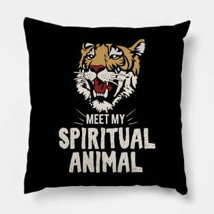 Meet my spiritual Animal Tiger Pillow