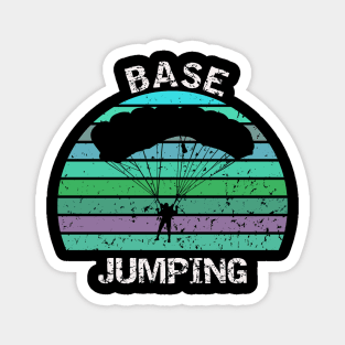 Base Jumping - vintage sunset design Magnet