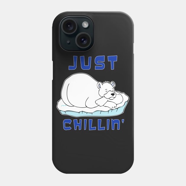 Just Chillin' Polar Bear Phone Case by headrubble