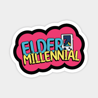 Elder Millennial Tetris Retro Gamer Magnet