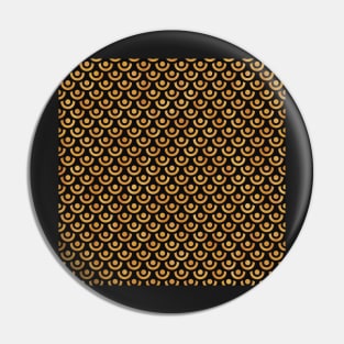 Mermaid pattern in golden tones and black Pin