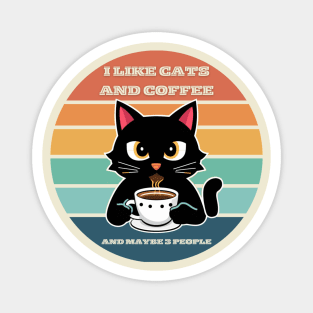 I like CATS & COFFEE Magnet