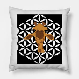 Giraffe flower of life Pillow