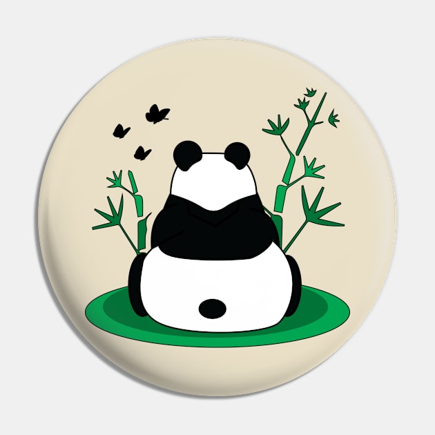 Peaceful Panda Pin by slice_of_pizzo