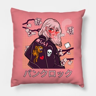 Punk Rocker Anime Pop Art Pillow