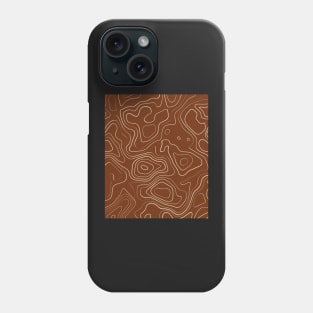 Terracotta Abstract Topography  Aeasthetic  Pattern Phone Case