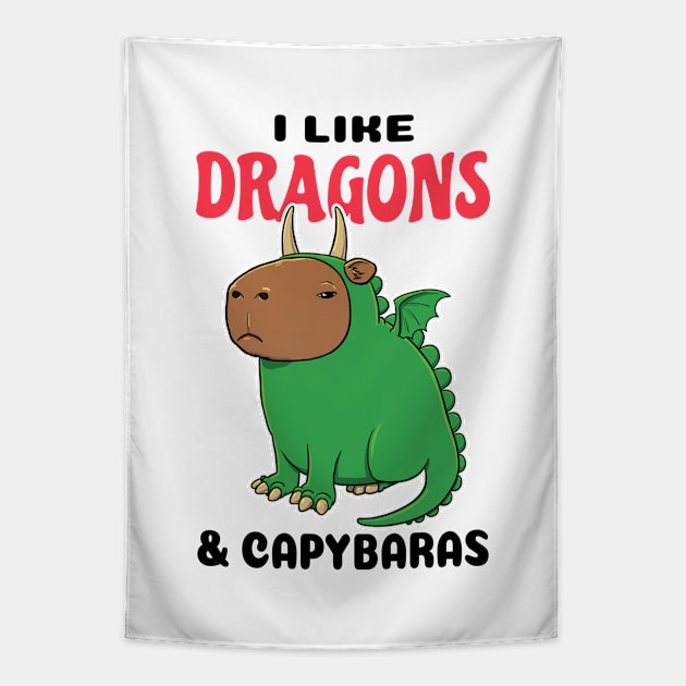 I like Dragons and Capybaras Tapestry by capydays