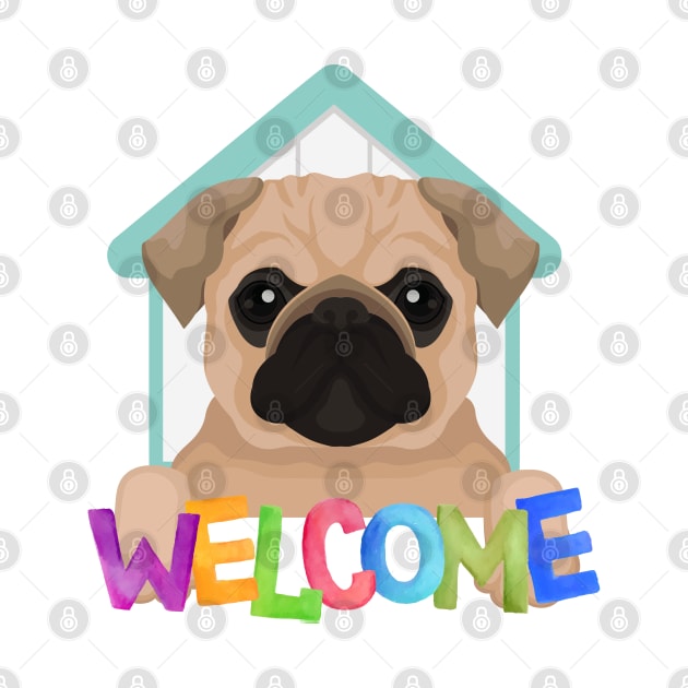 Dog sayings Welcome by Brafdesign