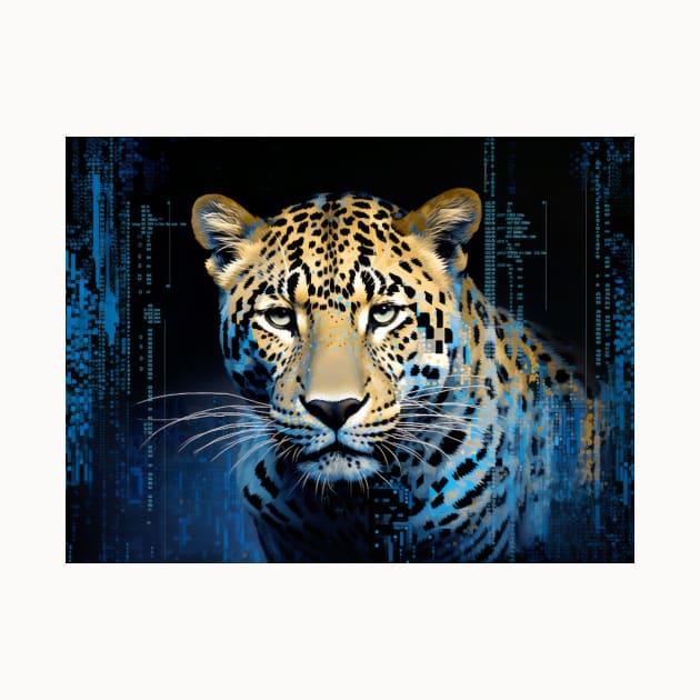 Leopard Animal Art Decor Paint Mosaic by Cubebox