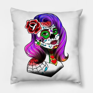 Sugar Skull Woman Pillow