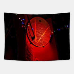 Red Neon Light Tapestry