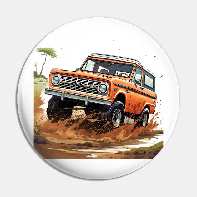 Classic Broncho Off-road Orange 2 Pin by SynchroDesign