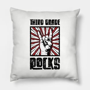 3rd Grade Rocks - Red - Barn Shirt USA Pillow