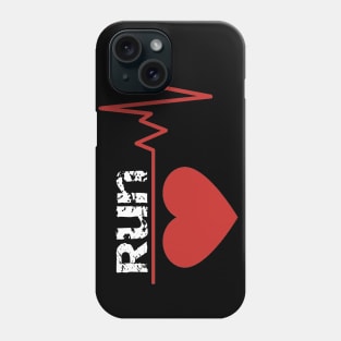 Run Red Heartbeat. Fitness Phone Case