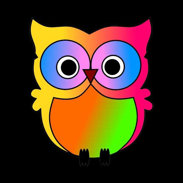 Cute colorful owl by sparklefashionstores