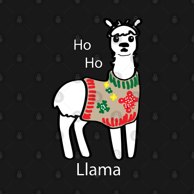 Funny Ho Ho Llama Ugly Christmas Sweater by TLSDesigns