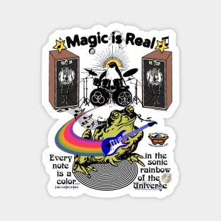 Guitar Frog "Magic is Real" - Every note is a color in the sonic rainbow of the universe Magnet