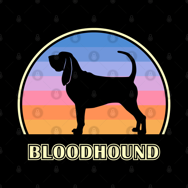 Bloodhound Vintage Sunset Dog by millersye