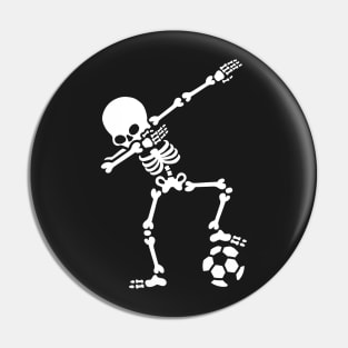 Dab dabbing skeleton football (soccer) Pin