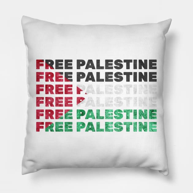 Free Palestine Support Palestine Pillow by TikaNysden