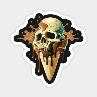 Ice Cream Skull Magnet