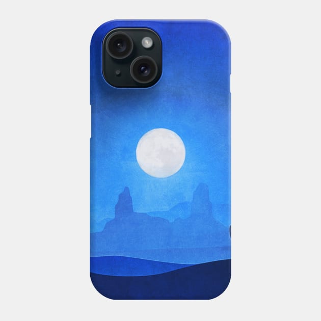 Dreamy Blue Desert Moon Seventies Snapshot Phone Case by LittleBunnySunshine