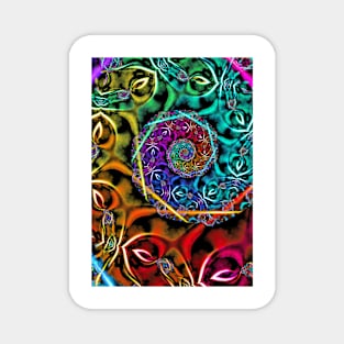 colourful fractal spiral Magnet