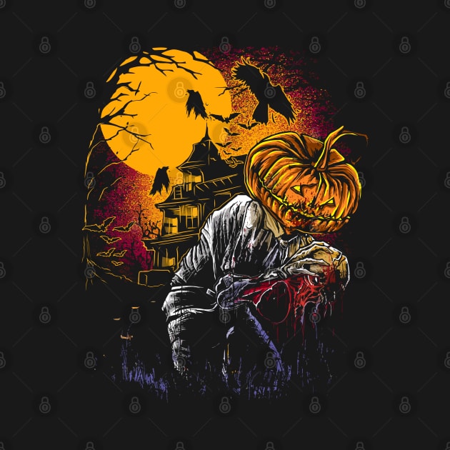 Haunted Halloween: Pumpkin Headed Scarecrow Design by Jarecrow 