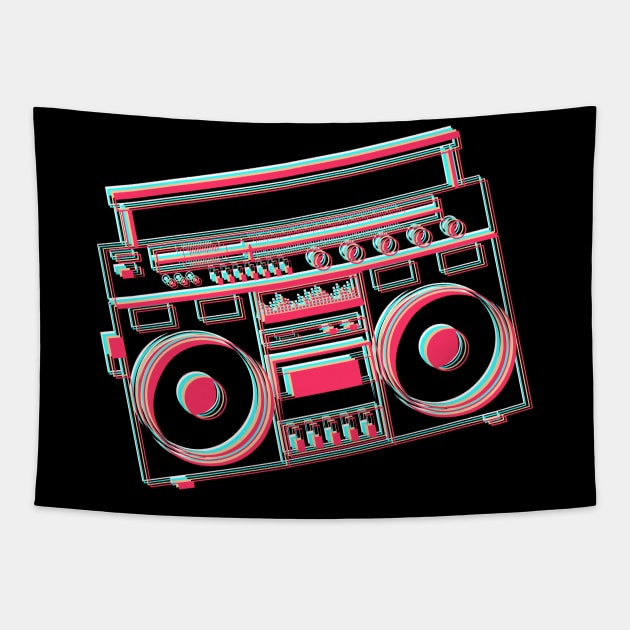 Boombox Ghetto Blaster Tapestry by melostore