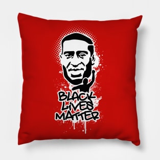 George Floyd Portrait Black Lives Matter Graffiti Pillow