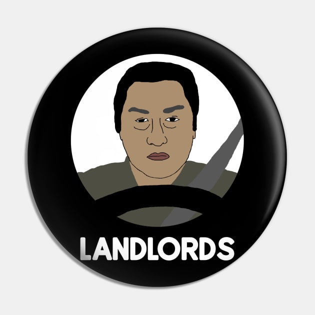 Parasite Anti Landlord Pin by RevolutionInPaint