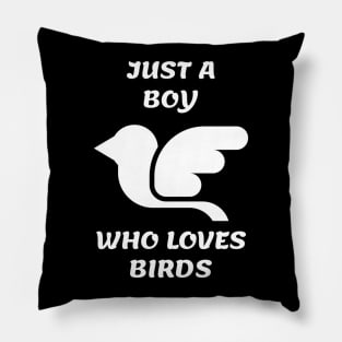 Just A Boy Who Loves Birds Pillow