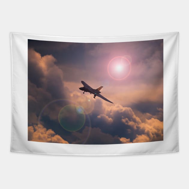 Vulcan XH558 returning home Tapestry by captureasecond