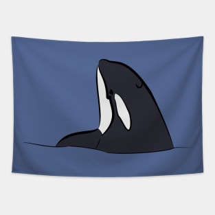 Killer Whale Spyhop Tapestry