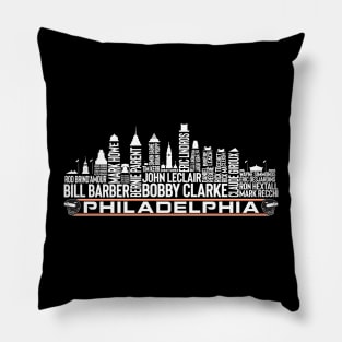 Philadelphia Hockey Team All Time Legends, Philadelphia City Skyline Pillow