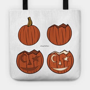 Pumpkin carving process Tote