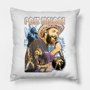 Post malone vintage bootleg graphic full color Pillow