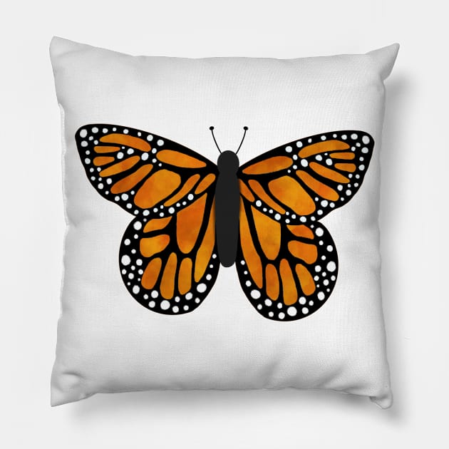 Orange butterfly v1 Pillow by tothemoons