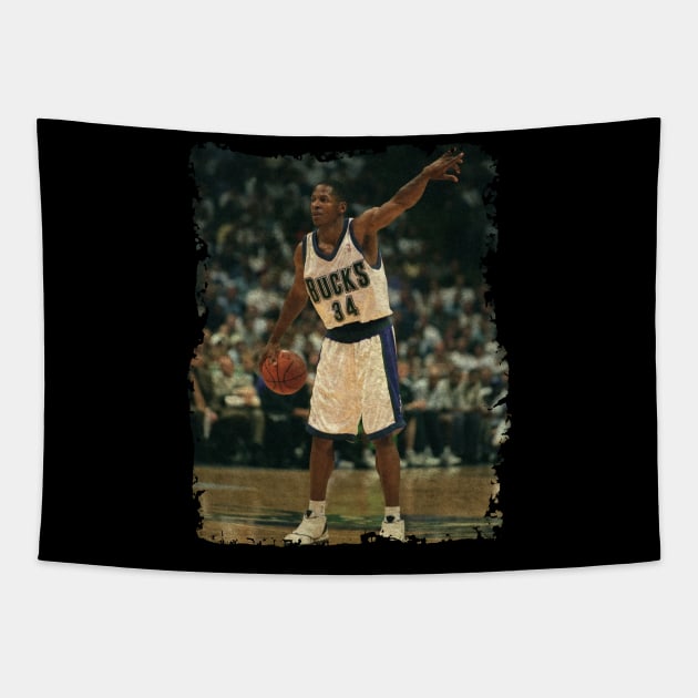 Sugar Ray Allen, During His Time in Milwaukee Tapestry by Omeshshopart