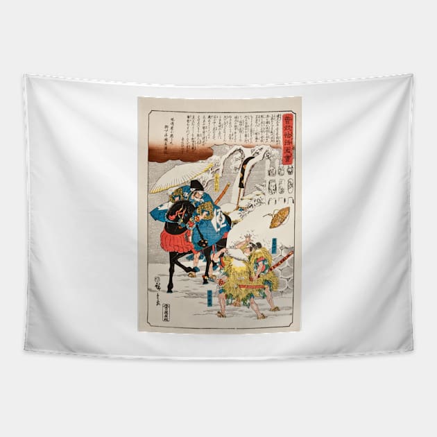 Japanese woodblock art Utagawa Hiroshige Tapestry by Popstarbowser