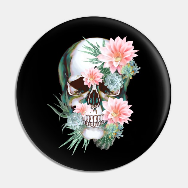 Sugar skull with succulents plants Pin by Collagedream