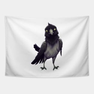 Cute Crow Drawing Tapestry