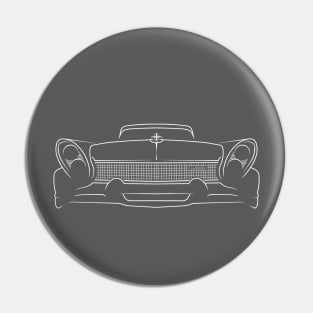 1958 Lincoln Continental - front stencil, white Pin