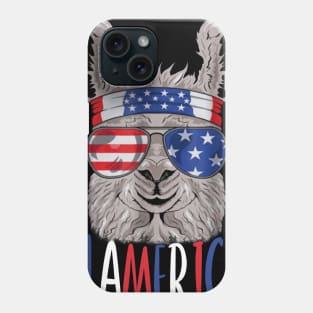 Llamerica Llama Merica Flag 4th Of July Phone Case